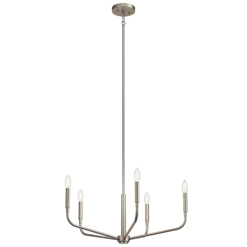 Madden 26 Inch 5 Light Chandelier in Brushed Nickel