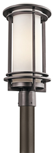 Kichler 49349AZ - Pacific Edge™ 19" 1 Light Post Light with Satin Etched Cased Opal Glass in Architectural Bronze