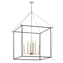 Kichler 52629PN - Eisley 50 Inch 8 Light 2 Tier Foyer Pendant in Polished Nickel and Black