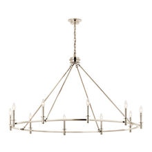 Kichler 52707PN - Carrick 54.25 Inch 10 Light Chandelier in Polished Nickel