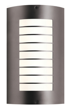 Kichler 6048AZ - Newport 15.25" 1 Light Outdoor Wall Light with White Acrylic Diffuser in Architectural Bronze