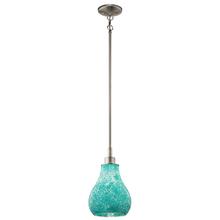 Kichler 65408 - Crystal Ball 12.75 inch 1 Light Mini Pendant with Blue Mosaic Glass in Brushed Nickel