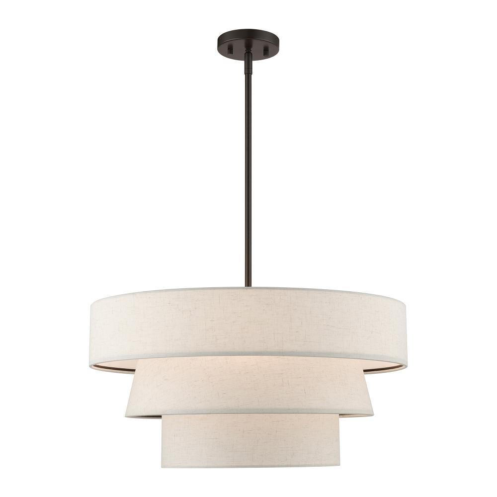 4 Light English Bronze Pendant Chandelier