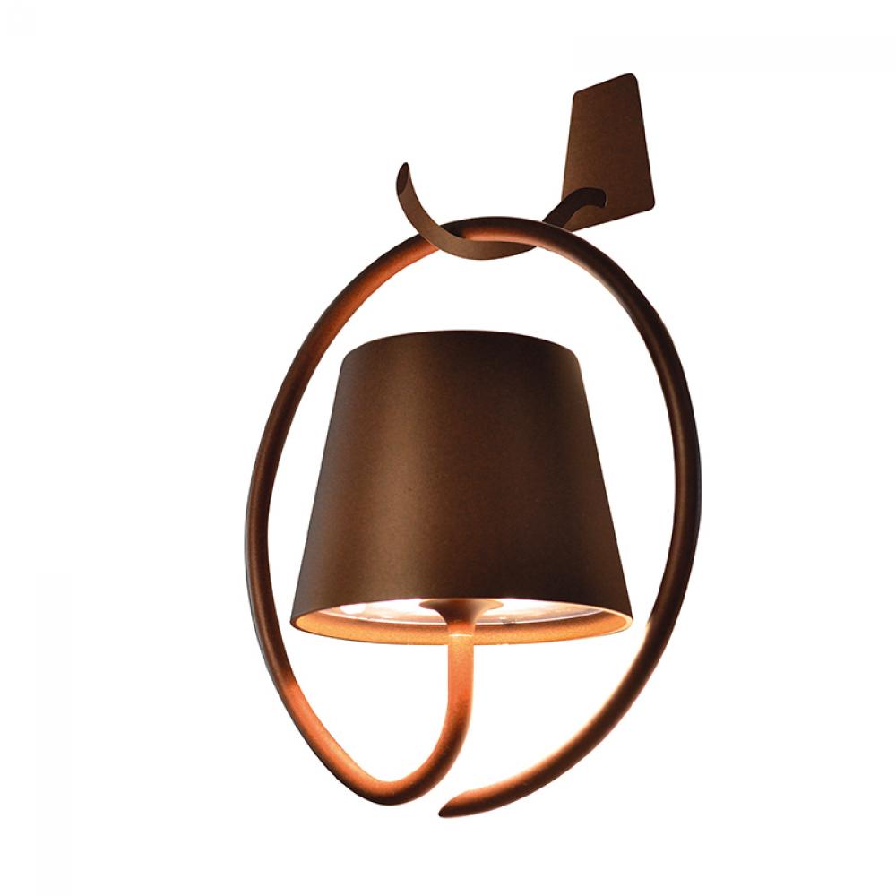 Poldina Wall Lamp w Bracket - Rust