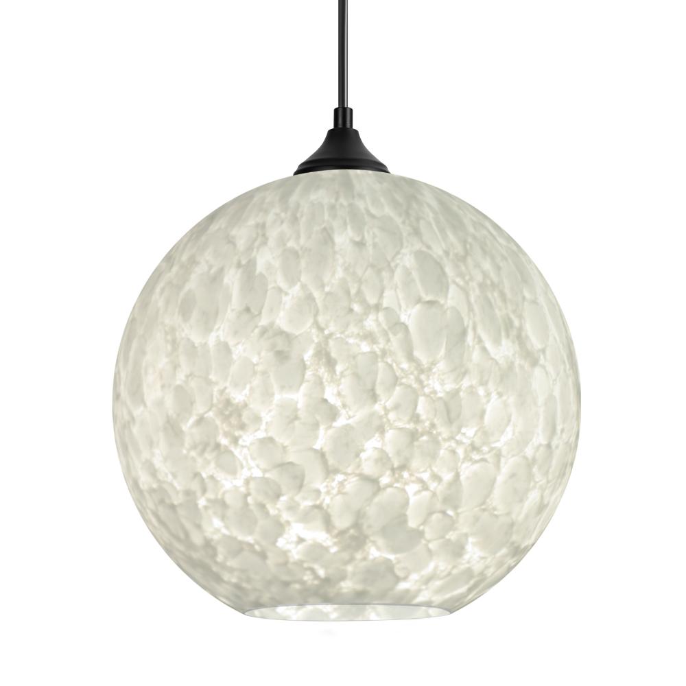 Besa Coco 12 Pendant, Carrera, Black Finish, 1x60W E26 Base