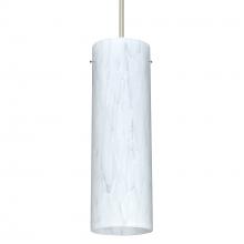 Besa Lighting XP-493019-SN-277-DIM010 - Besa Copa Pendant, Carrera, Satin Nickel, 1x50W Halogen, 277V, 0-10V Dimming