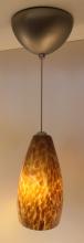 Besa Lighting 1PC-719818-SN - 1Pc Karli Amber Cloud Satin Nickel Pendant 12