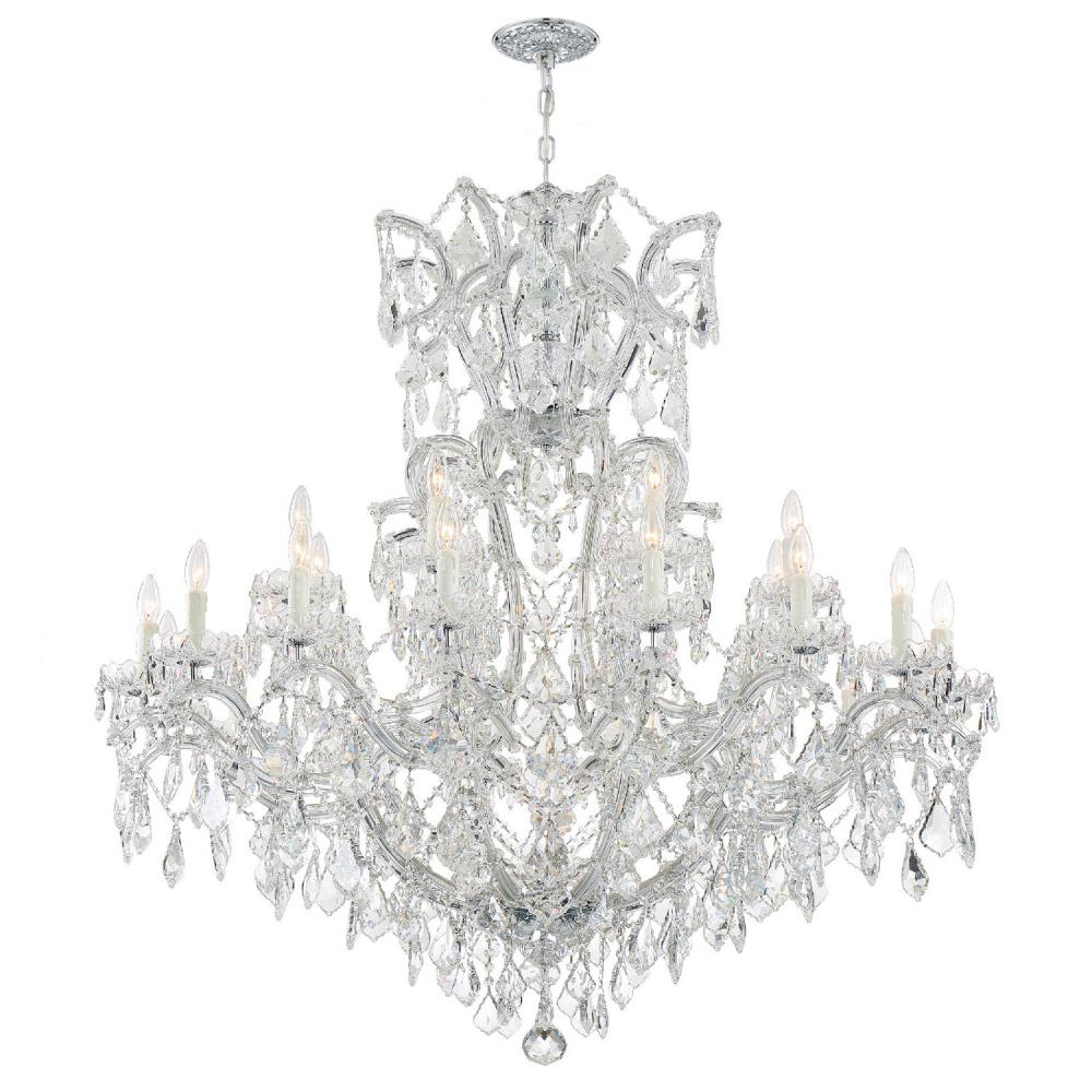Maria Theresa 25 Light Spectra Crystal Polished Chrome Chandelier