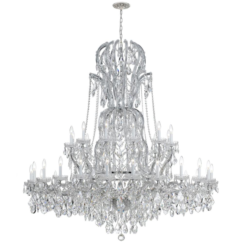 Maria Theresa 37 Light Spectra Crystal Polished Chrome Chandelier