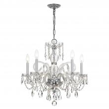Crystorama 1005-CH-CL-SAQ - Traditional Crystal 5 Light Spectra Crystal Polished Chrome Chandelier