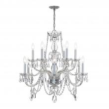 Crystorama 1135-CH-CL-SAQ - Traditional Crystal 12 Light Spectra Crystal Polished Chrome Chandelier