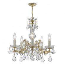 Crystorama 4376-GD-CL-SAQ - Maria Theresa 5 Light Spectra Crystal Gold Chandelier