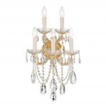 Crystorama 4425-GD-CL-SAQ - Maria Theresa 5 Light Spectra Crystal Gold Sconce