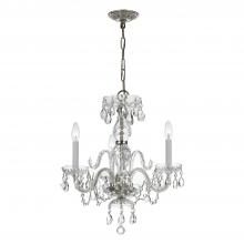 Crystorama 5044-CH-CL-SAQ - Traditional Crystal 3 Light Spectra Crystal Polished Chrome Mini Chandelier