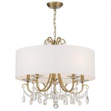 Crystorama 6625-VG-CL-SAQ - Othello 5 Light Spectra Crystal Vibrant Gold Chandelier