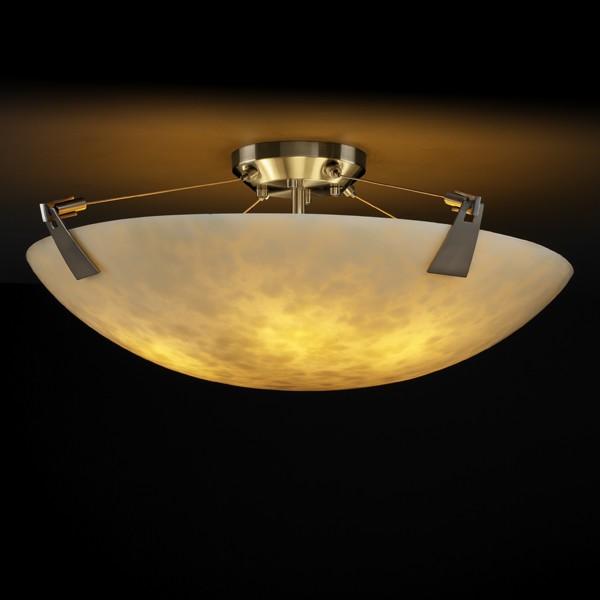 36" LED Semi-Flush Bowl w/ Tapered Clips