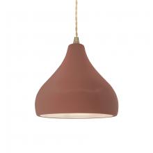Justice Design Group CER-6560-CLAY-ABRS-BEIG-TWST - Small Droplet 1-Light Pendant