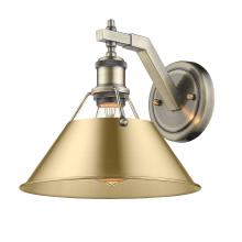 Golden 3306-1W AB-BCB - Orwell 1-Light Wall Sconce in Aged Brass with Brushed Champagne Bronze