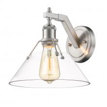 Golden 3306-1W PW-CLR - Orwell 1-Light Wall Sconce in Pewter with Clear Glass