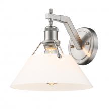 Golden 3306-1W PW-OP - Orwell 1-Light Wall Sconce in Pewter with Opal Glass