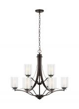 Seagull - Generation 3137309-710 - Elmwood Park Nine Light Chandelier