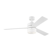 Seagull - Generation 3ERAR52RZWD - Era 52" Dimmable LED Indoor/Outdoor Matte White Ceiling Fan with Light Kit and Wall Control