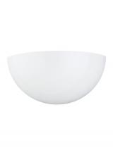 Seagull - Generation 4138-15 - Edla traditional 1-light indoor dimmable bath vanity wall sconce in white finish with white plastic