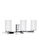 Seagull - Generation 4424603EN3-05 - Alturas contemporary 3-light LED indoor dimmable bath vanity wall sconce in chrome silver finish wit
