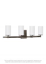 Seagull - Generation 4424604-778 - Alturas contemporary 4-light indoor dimmable bath vanity wall sconce in brushed oil rubbed bronze fi