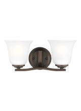 Seagull - Generation 4439002-710 - Emmons Two Light Wall / Bath