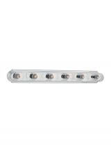 Seagull - Generation 4702-05 - De-Lovely traditional 6-light indoor dimmable bath vanity wall sconce in chrome silver finish