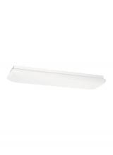 Seagull - Generation 59270LE-15 - Fluorescent Ceiling traditional 2-light indoor dimmable ceiling flush mount in white finish with whi