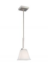 Seagull - Generation 6113701-962 - Ellis Harper classic 1-light indoor dimmable ceiling hanging single pendant light in brushed nickel