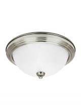 Seagull - Generation 77063EN3-962 - Geary transitional 1-light LED indoor dimmable ceiling flush mount fixture in brushed nickel silver