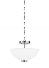 Seagull - Generation 77160-05 - Oslo Two Light Semi-Flush Convertible Pendant