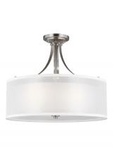 Seagull - Generation 7737303-962 - Elmwood Park Three Light Semi-Flush Mount