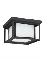 Seagull - Generation 79039-12 - Hunnington Two Light Outdoor Ceiling Flush Mount