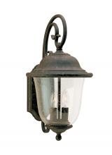 Seagull - Generation 8460-46 - Trafalgar traditional 2-light outdoor exterior large wall lantern sconce in oxidized bronze finish w