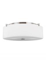 Seagull - Generation FM312BS - Large Three Light Flush Mount