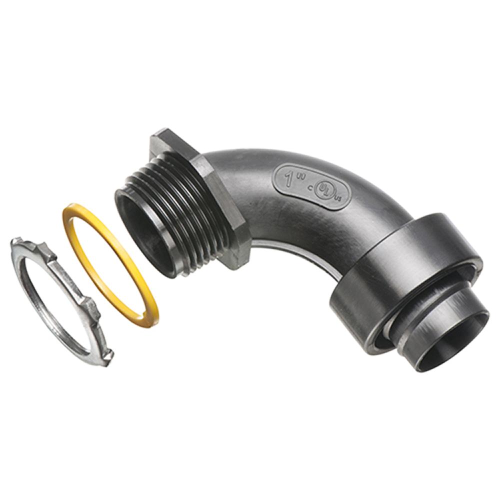 1"BLACK SCREW-ON CONNE