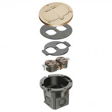 Arlington FLB3532MB - BRASS RETRO FLOOR BOX