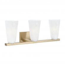 Capital Fixture Comp 156931MA-556 - 3-Light Vanity in Matte Brass with Faux Alabaster Glass