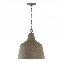 Capital Fixture Comp 335311CY - 1-Light Tapered Metal Pendant in Clay