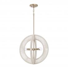 Capital Fixture Comp 349843MA - 4-Light Orb Pendant in Matte Brass with Bleached Natural Rope