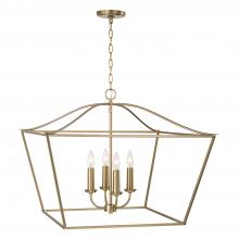 Capital Fixture Comp 350641MA - 4-Light Foyer Pendant Lantern in Matte Brass