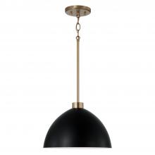 Capital Fixture Comp 352011AB - 1-Light Pendant in Aged Brass and Black