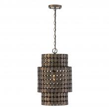 Capital Fixture Comp 354111DR - 1-Light Medallion Cylindrical Pendant in Dark Brass