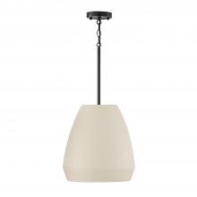 Capital Fixture Comp 354211IV - 1-Light Handcrafted Terracotta Pendant in Ivory and Matte Black
