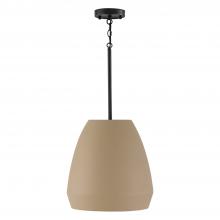 Capital Fixture Comp 354211SN - 1-Light Handcrafted Terracotta Pendant in Sienna and Matte Black