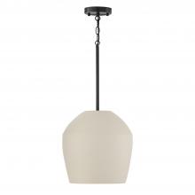 Capital Fixture Comp 354212IV - 1-Light Handcrafted Terracotta Pendant in Ivory and Matte Black